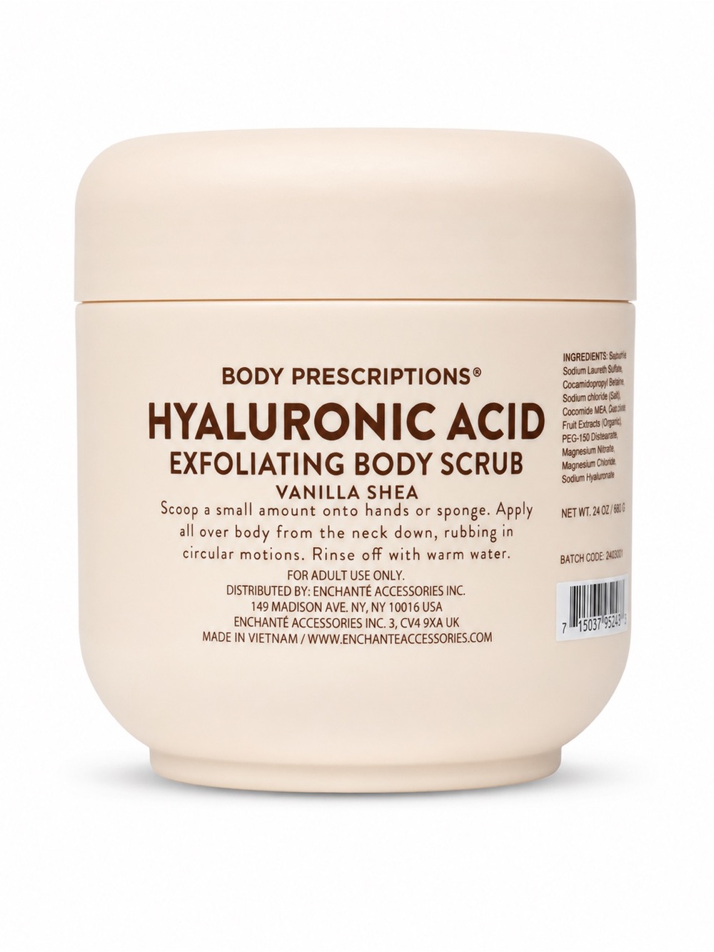 Hyaluronic Acid Exfoliating Body Scrub - Cream (Vanilla Shea)